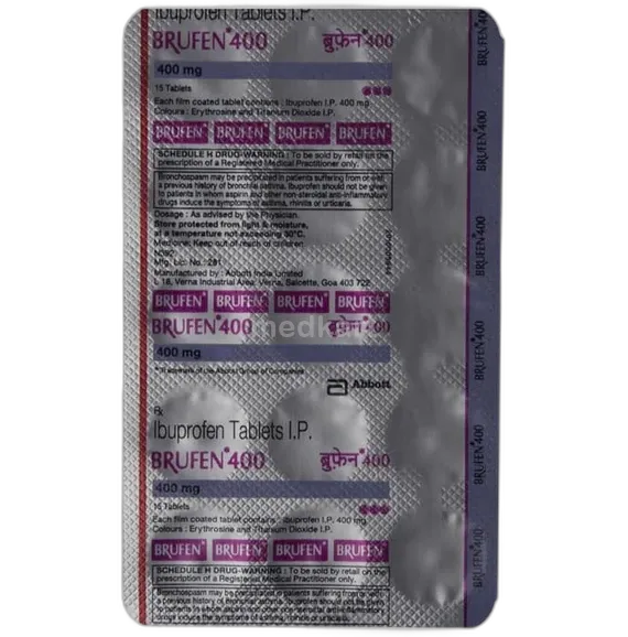 brufen 400mg tablet 15's